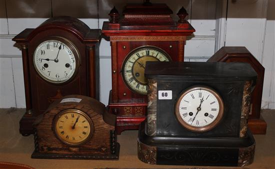 5 mantel clocks